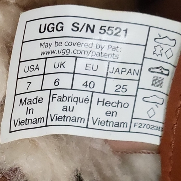 UGG-Vibram Women's Tan Leather and Black Lace-Up Winter Boots- Sheepskin SZ 7 - Picture 6 of 12